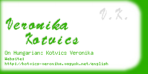 veronika kotvics business card